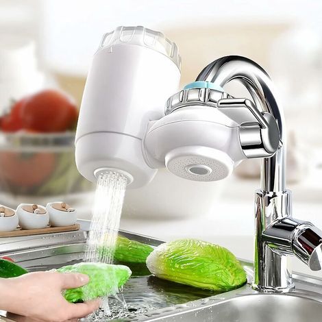 BRAVIX Système de Purificateur de Robinet, Filtre à eau pour Robinet de Cuisine, Purificateur d'eau du Robinet à la Maison Retirez la Nocive S’adapte sur Tous Les Robinets Standards, Versailles (1/5)