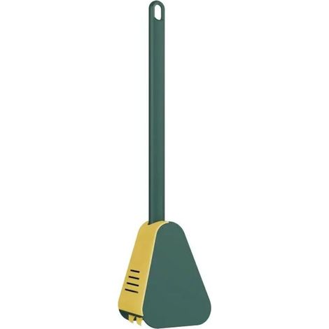 Brosse WC de Golf, Brosse WC et Support - Brosse de Toilette en Silicone avec Long Manche - Pas de Brosse d'angle Mort - Brosse WC avec Poils en Silicone (vert) (1/5)