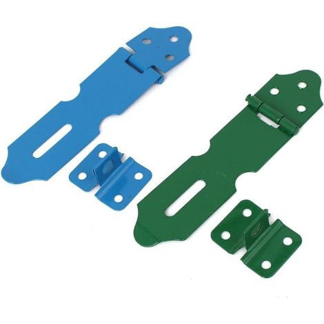 Metallschrank Schubladen Hardware Vorhängeschloss Haspe Klammer Set Blau Grün 2tlg (1/2)
