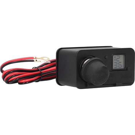 Chargeur de Téléphone de Moto, Chargeur USB Allume-Cigare USB de Moto avec Voltmètre 5V/3A Double pour Téléphone Portable GPS (1/5)
