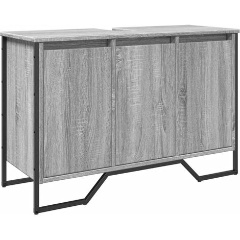 Maison Exclusive - Mobile Lavabo Bagno Grigio Sonoma 91x35x60 cm in Truciolato