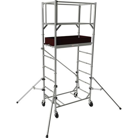 Trabattello acciaio cantiere - Altezza max. di lavoro 3.90m - 3144002