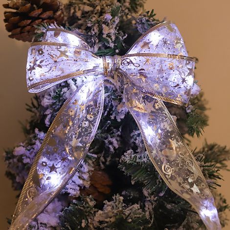 Guirlande Lumineuse Ruban 10m 100 LED Blanc Argenté - Décoration Éclatante Réutilisable pour Noël et Maison (1/5)