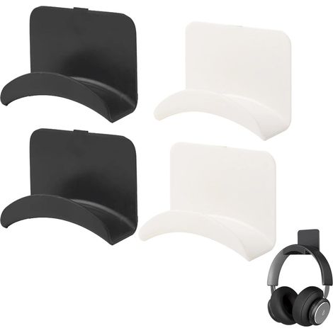 4PCS Support Universel pour Casques (2 Blanc/2 Noir) - Casques/Contrôleurs Audio (4) (1/5)