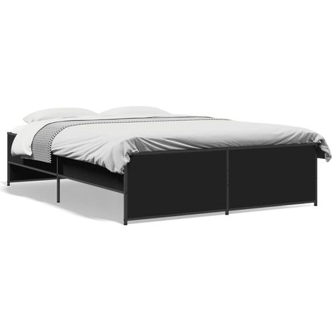 Maison Exclusive - Giroletto Nero 120x200 cm in Legno Multistrato e Metallo