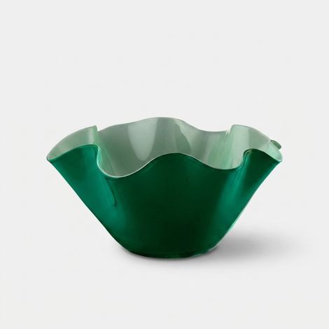 Centrotavola di design in vetro opale Wave 35 - Verde