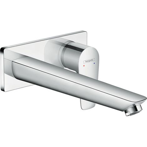 Hansgrohe – Mitigeur de lavabo encastré mural 71734000 – Bec fixe 225mm – Débit 5l/min – Cartouche céramique M2 – Limiteur de température réglable (1/7)