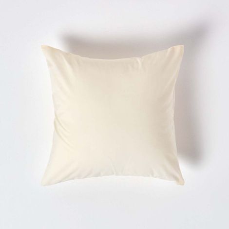 HOMESCAPES Cream Continental Egyptian Cotton Pillowcase 200 Thread Count, 40 x 40 cm - Cream (1/4)