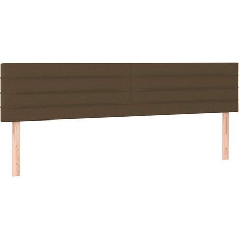 Maison Exclusive - Cabeceros tela marrón oscuro 180x5x78/88 cm (1/5)