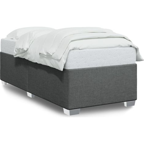 Maison Exclusive - Cadre de lit sans matelas gris foncé 80x200 cm tissu