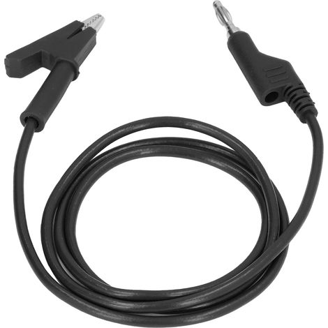 Câbles de test avec pinces crocodiles en laiton silicone, fiches bananes, souples pour diagnostic électrique auto camion J.70035-1 20A 3000V ouverture 10mm (1/5)