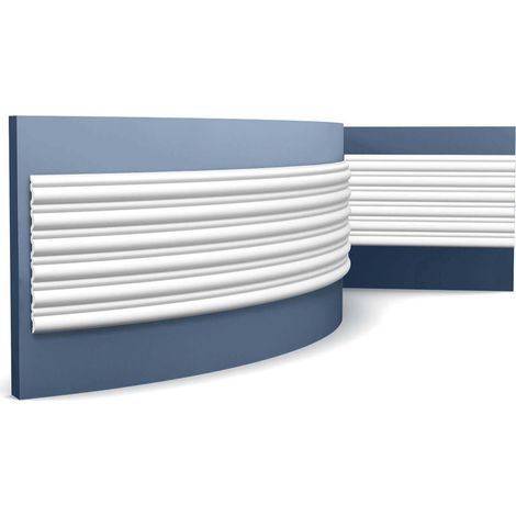 3d wall panel Orac Decor WX211F FLUTE Wall paneling Acoustic panel Flexible moulding Panel moulding Stucco moulding Decorative moulding contemporary design white 2 m (1/5)