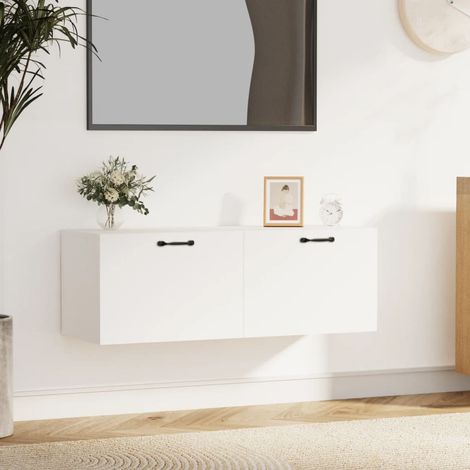 Armoire murale, Meuble Haut, Armoire Etagère de rangement Blanc 100x36,5x35 cm Bois d'ingénierie HYB46186 (1/5)
