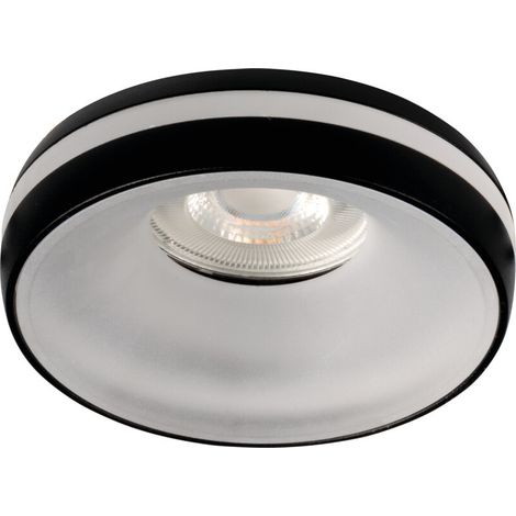 porta faretto incasso eliceo decorativo 230v GU10 nero tondo (1/4)