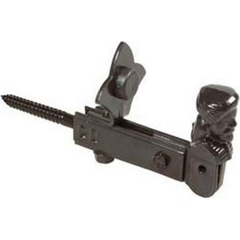 5PZ FERMAPERSIANE AD OMINO VITE FERMO REGOLABILE mm130x60h. verniciato nero