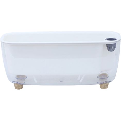 Pot Autonome en Plastique Transparent pour Fleurs (avec Cordon Absorbant) – Compatible pour Amateurs de Jardinage et Plantes D'intérieur (1 Pot) – Système de Double Récipient et Irrigation par Cordon (1/4)