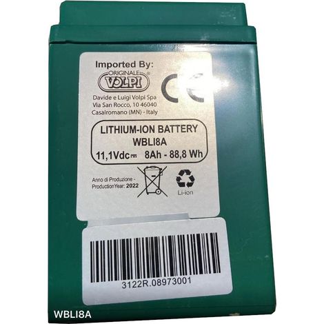 VOLPI - WBLI8A - Batteria LI12V-8Ah per pompe Volpi (1/3)