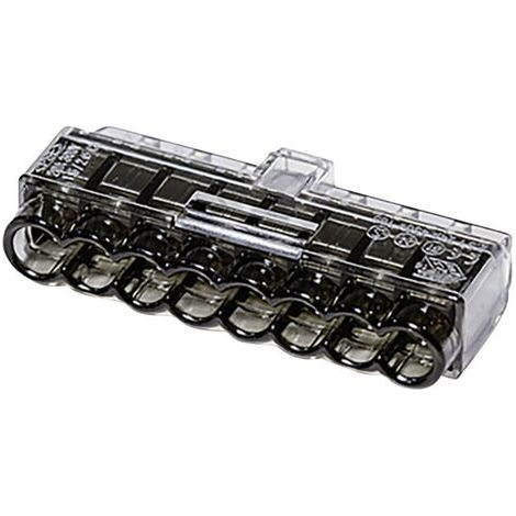 Borne de raccordement HellermannTyton HCPM-8 148-90041 flexible: 1-2.5 mm² rigide: 0.5-2.5 mm² Nombre de pôles: 8 noir 1 pc(s) S943971 (1/5)
