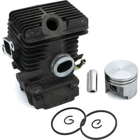 Kit réparation cylindre et piston 37 mm pour tronçonneuse Stihl MS192T, pièce moteur de remplacement, cylindre en métal, kit complet pour entretien et restauration. (1/3)