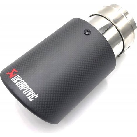 Embouts de silencieux d'échappement en acier inoxydable et fibre de carbone (entrée 63 mm - sortie 114 mm) (1/4)