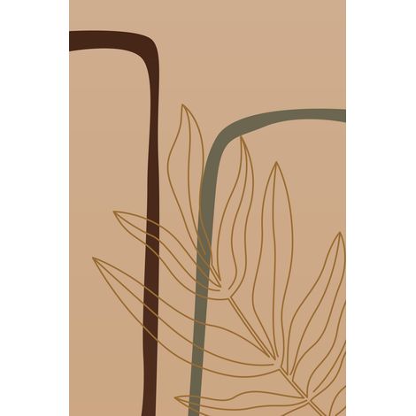 Papier peint panoramique - Feuille Boho - 170 cm x 255 cm (1/2)