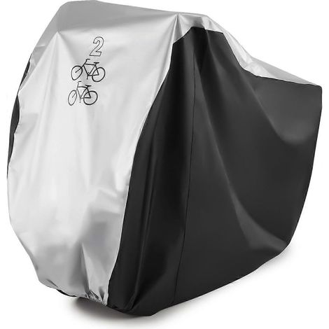 Housse imperméable pour 2 vélos, résistante à la pluie, à la poussière et aux UV. Protection UV. (1/5)