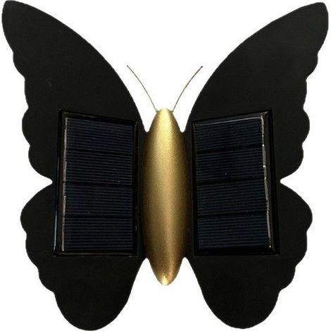 Applique murale solaire minimaliste et moderne, projecteur d'ombres et de lumières en forme de papillon, éclairage pour cour, escalier et balcon (1/5)