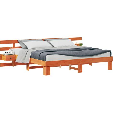 Maison Exclusive - Estructura de cama Marrón 180 x 200 cm Madera (1/5)