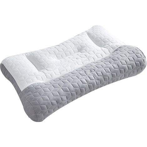 Orthopedic pillow for deep, breathable, comfortable, and ergonomic sleep, gray. Relieves neck and shoulder pain. - AquaForge (1/5)