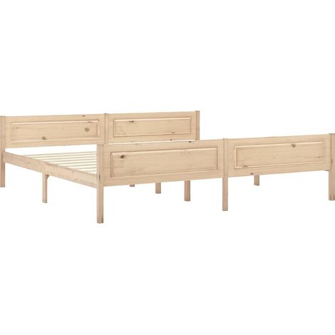 Maison Exclusive - Giroletto senza Materasso 200x200 cm in Legno Massello Pino (1/5)