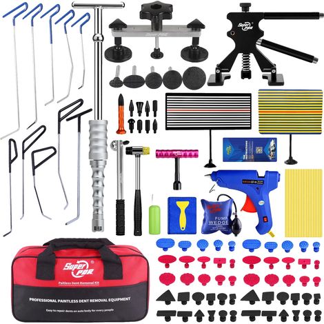 Kit d'outils pour réparer les bosses de voiture, 10 barres de levage, panneau lumineux LED, KIT D'OUTILS PDR (1/2)