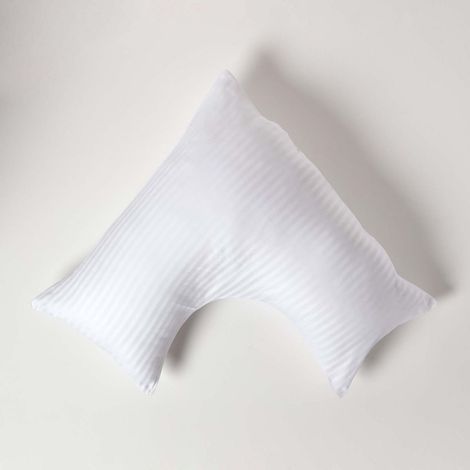 HOMESCAPES White Egyptian Cotton Super Soft V Shaped Pillowcase 330 Thread Count - White