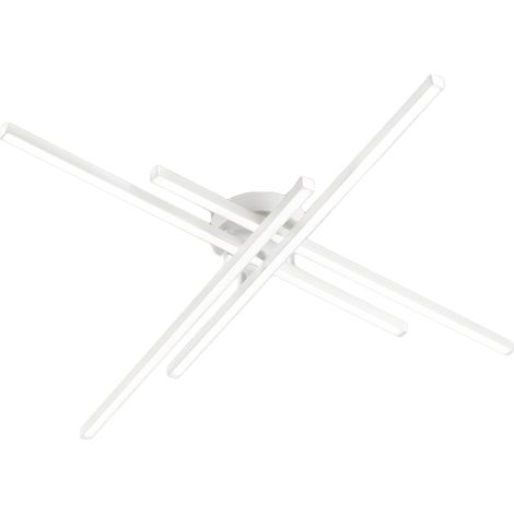 Plafonnier Led Carré 58W Blanc Mat - Structure Métal Et Aluminium Verni - Sélection De Lumière Cct 3000K-6000K - Perenz - Design Moderne Qualité (1/3)