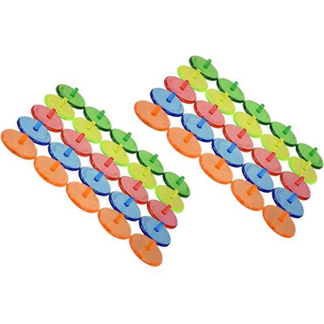 100 marqueurs de balles de golf ronds et transparents, couleurs aléatoires. (1/5)