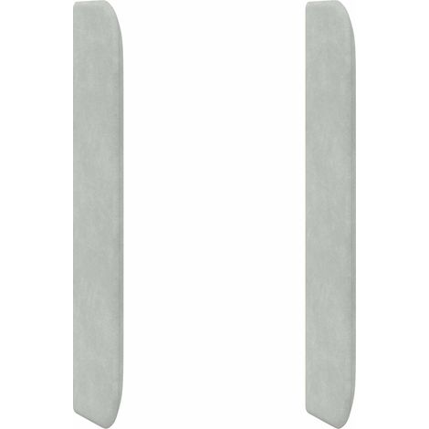 Kopfteil Ohr Hellgrau 80 x 16 x 4 cm Samt vidaXL