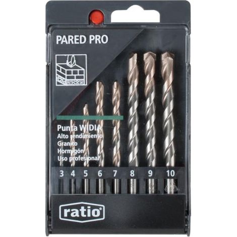 Juego 8 brocas pared profesional Ratio - (1/2)