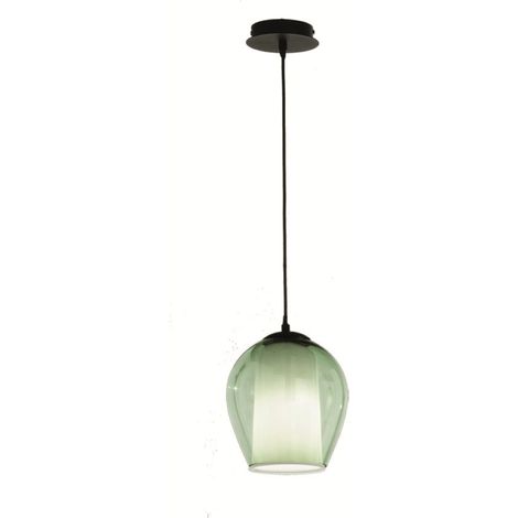 Lampada sospensione D20 cm - vetro soffiato Verde BONNIE MOD1 (1/2)