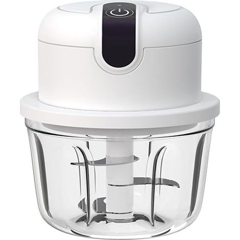 Petit hachoir de cuisine électrique 350 ml, 250 ml, 100 ml, mini déchiqueteuse à oignons électrique pour oignons, fruits, noix, viande, ail (1/5)