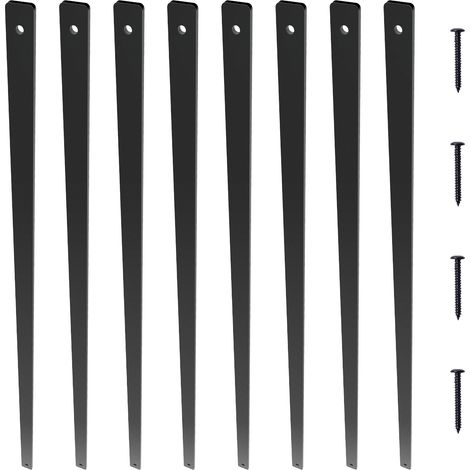 Mophorn Balaustre in metallo per scale, 29,5'' x 1'' Flat Aluminum Alloy Decorative Balausters, 51 Pack Deck Balaustre con viti, Classic Hollow Deck Railing Satin Black Powder Coated per portico (1/5)