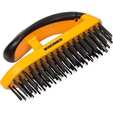 Heavy-Duty Roughneck 52050 Steel Wire Brush with Handle – Imported from the UK