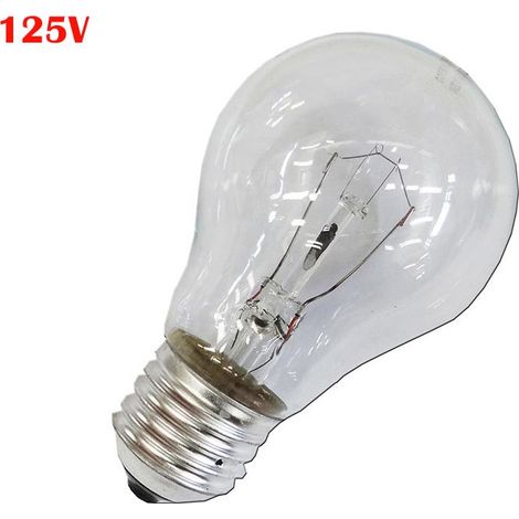 Standard-Glühbirne, klar, 60 W, E27, 125 V, nur für den industriellen Einsatz