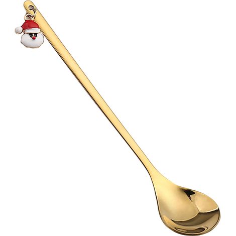 Cuillère - En Acier Inoxydable - Pour Fêtes De Fin D'Année - Décoration De Table Noël - 1 Pièce