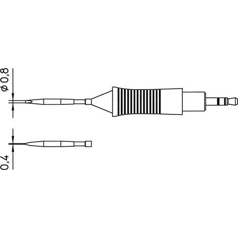 Weller RT9 punta para soldador cincel 0,8 mm estándar