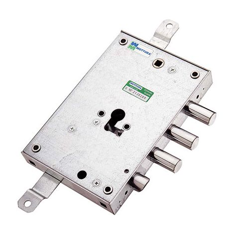 SERRATURA METALLO APPLICARE 85571 MOTTURA F.SAGOM M2 TRIPL+SCR IP.MM 37 E.MM 63 SX