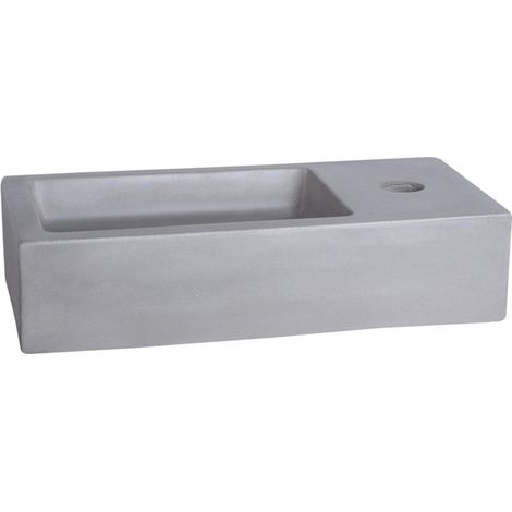 Differnz Ravo Lave-mains Béton gris clair 38,5 x 18,5 x 9 cm (1/3)