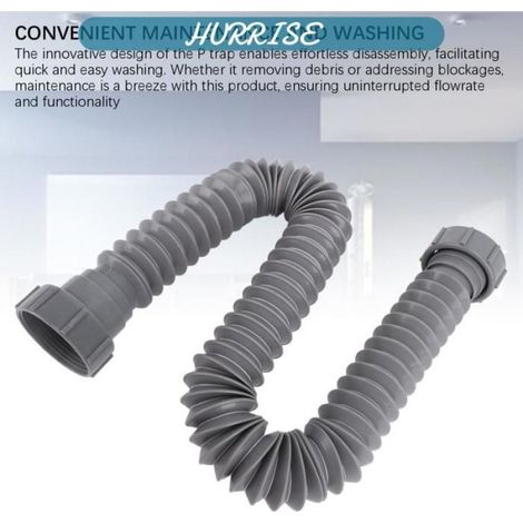 Tuyau De Siphon Flexible Extensible - Pour Évier - Réglable 23 À 50 Cm - En ABS - Kit Complet Avec 4 Jonctions Étanches (1/5)