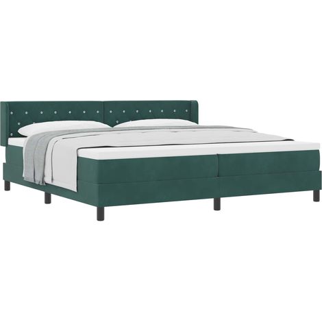 Maison Exclusive - Boxspringbett mit Kopfteil Dunkelgrün 200 x 20