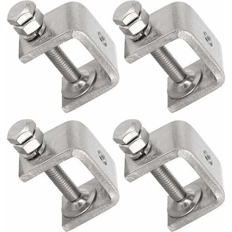 4 Pièces En Acier Inoxydable 304 Pinces En Forme De U En Forme De C étau Pinces à Bois Pinces Robustes En Forme De C Avec Une Large Ouverture De Mâchoire (1/5)
