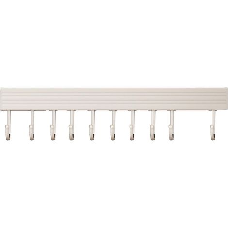 Crochet De Cuisine Mural, Support D'ustensiles De Cuisine en Aluminium, Crochet à Une Rangée, Support De Pelle à Cuillère, sans Poinçon, Cuillère, Pelle, Planche à Découper(10 Hooks 30cm) (1/5)