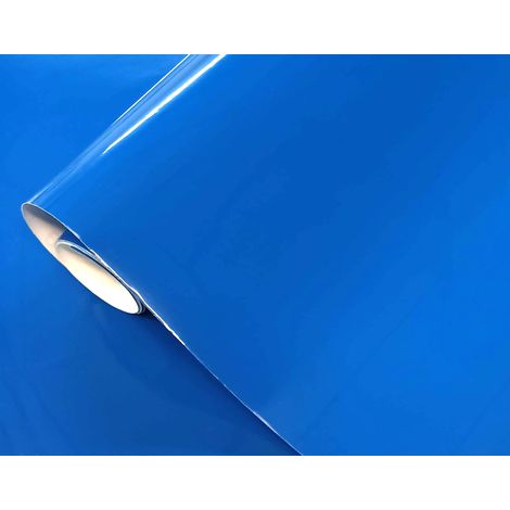 Autocollants en vinyle, bleus, brillants, 60 x 300 cm, pour meubles, cuisine, murs, fenêtres, papier de bricolage, décoratifs (1/5)
